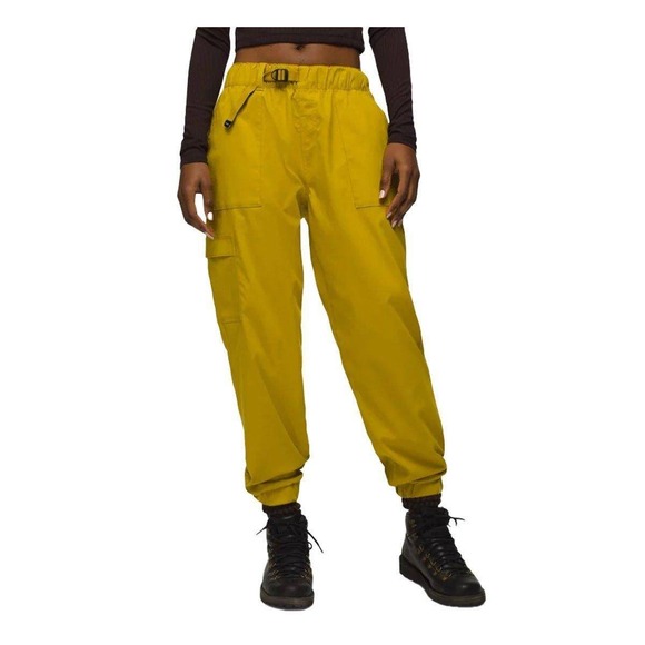 Prana Pants - prAna Stretch Zion Elastic Waist Cargo Yellow Pants Belted Jogger Gorpcore